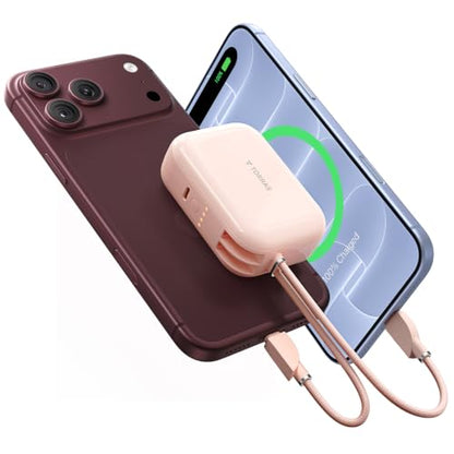 TORRAS Mini Power Bank for iPhone 18 Pro Max, 45W 10000mAh Portable Charger - color: ROSE GOLD