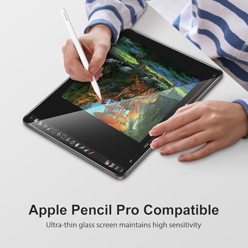 SPARIN 2 Pack Screen Protector for iPad Air 11 Inch M4/M3/M2(8th/7th/6th) | Auto-Alignment Frame, 9H Tempered Glass Film for iPad Air 11 2026/2025/2024, Apple Pencil Compatible and Case Friendly - size: iPad Air 11'' (M4/M3/M2)