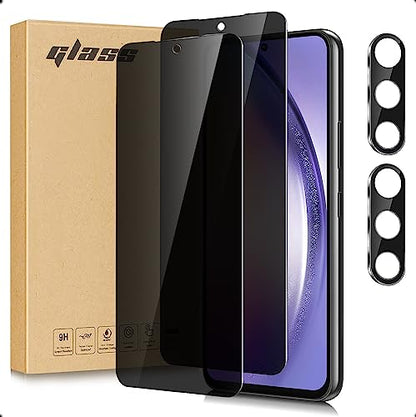 【2+2 for Samsung Galaxy A17 5G Privacy Screen Protector Camera Lens Protector, Anti-Spy Tempered Glass Film,9H Hardness,Anti-Scratch, Easy Installation - size: Galaxy A17 2+2