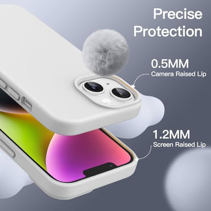 JETech Silicone Case for iPhone 14, Starlight | Silky Soft Touch, Shockproof Protection, Scratch Resistant, Microfiber Lining - color: Starlight, size: iPhone 14