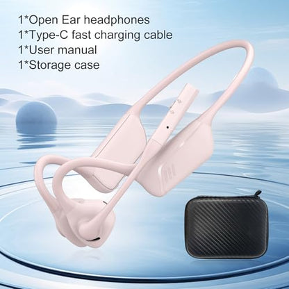 Open Ear Bluetooth Headphones (Pink) - color: Pink