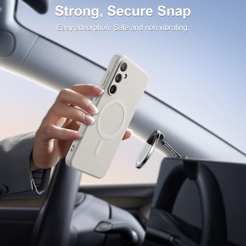 for Galaxy A16 5G Case,Magnetic,Wireless Charging,Slim White - color: White