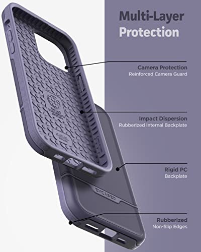 ENCASED (Rebel Series Purple iPhone 14 Case Protective - with Screen Protector - color: Purple, size: iPhone 14