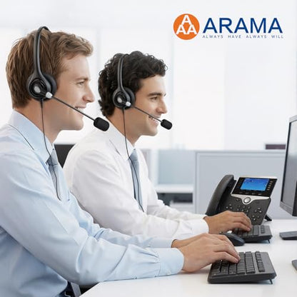 Arama Telephone Headsets for Yealink Phones, RJ9 Office Wired Headset - size: Mono-A600Y