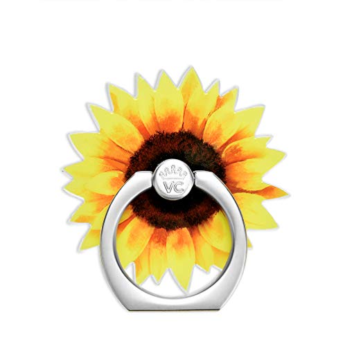 VELVET CAVIAR Cell Phone Ring Holder - Finger Ring & Stand - Improves Phone Grip Compatible with iPhone, Galaxy, Most Smartphones (Sunflower) - color: Sunflower