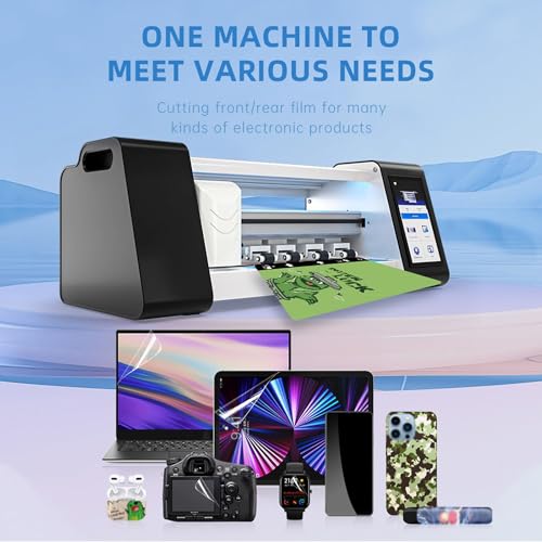Intelligent Film Cutting Machine for Hydrogel TPU Screen Protectors for Front of The Cellphone,Mobile Phone Screen Protector Machine Cutting,for Smartphones,Watches and Tablets Edge