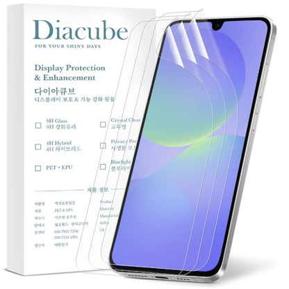 3-Pack for Samsung Galaxy A36 5G Flexible TPU-EPU Screen Protector [Not Glass] [0.1S Fingerprint Unlock] [Real-Time Self-Healing] HD Clear, Unbreakable, Bubble Free Easy Installation with Alignment Jig - size: Galaxy A36 5G