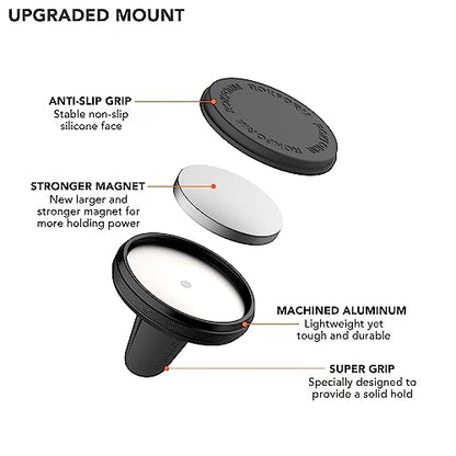 Rokform Magnetic Vent Phone Mount, Super Grip Clip (Black)