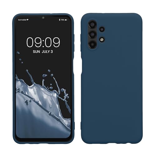 kwmobile Case Compatible with Samsung Galaxy A13 4G Case - Soft Slim Protective TPU Silicone Cover - Navy Blue - color: navy blue, size: Galaxy A13 4G