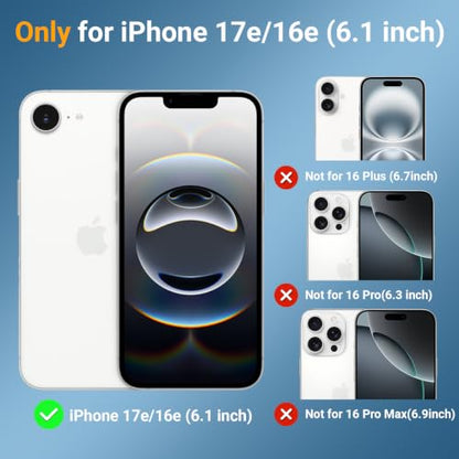 jaroco Magnetic for iPhone 17E/16E Case Heavy Duty Rugged Dual-Layer Black - color: Black, size: iPhone 17E/16E