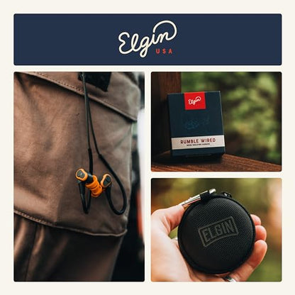 Elgin Rumble Wired Earplug Headphones with mic, in-Ear Earbuds - style: 3.5mm AUX