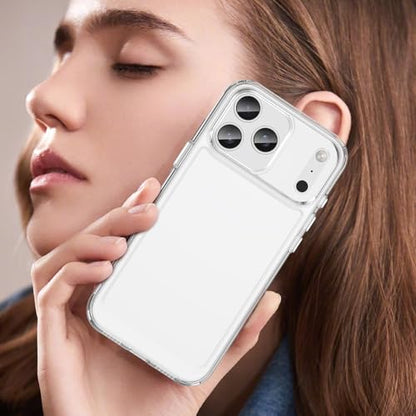 Clear Case for iPhone 17 Pro Max, Shockproof Protective Cover, Hard PC Back, Anti-Yellowing (Clear)