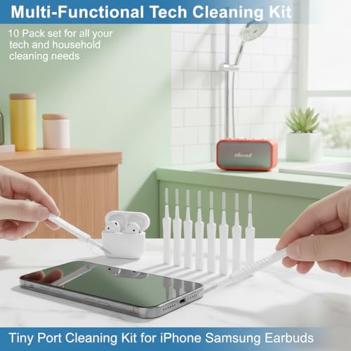 10 Pack Phone Cleaning Brushes Anti-Clogging Speaker Hole Cleaner - color: 10PCS- White Cleaning Tools
