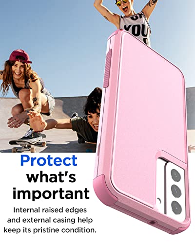AICase for Galaxy S22 Case,Heavy Duty Rugged Pocket-Friendly Phone Case,Durable Military Grade Protection Shockproof/Drop Proof/Dust-Proof Protective Cover for Samsung Galaxy S22 6.1“ (Pink) - color: pink Case