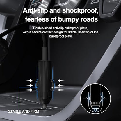 Dzytnsy 200W Car Fast Charging Station,6 Ports, Compatible with MacBook pro/Air/M5 M4 M3 M2 M1/Dell/Lenovo/HP,for iPhone18/17/16/15 Series,Samsung Galaxy S26/S25 Ultra/S24 Series and More