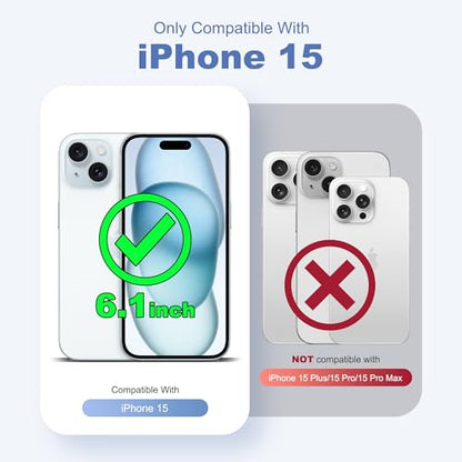 Plating Clear Phone Case for iPhone 15 with Stand 6.1", Blue - color: Blue, size: Iphone 15