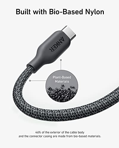 Anker USB C Cable, 240W Type C Fast Charging, USB 2.0 (6 ft, Phantom Black) - size: 6ft
