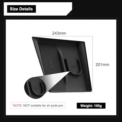 2-in-1 Wireless Charging Silicone Mat Fit for Tesla Model Y Juniper 2025+ - color: Black#2, size: Model Y Juniper
