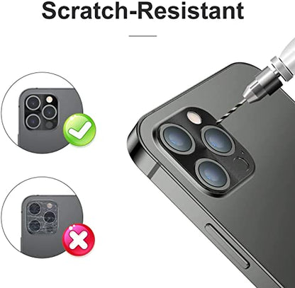 For iPhone Camera Lens Protector - [2 Pack] Premium Aluminum Alloy Back Rear Camera Lens Screen Cover Case Shield (Black-iPhone 13 Pro/13 Pro Max) - color: Black-iPhone 13 Pro/13 Pro Max