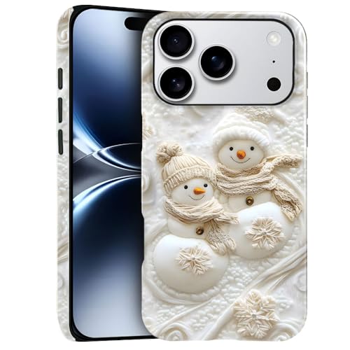 Compatible with iPhone 17 Pro,Anti-Scratch Glossy Case Cover,Christmas Snowman - color: Christmas Snowman, size: IPhone 17 Pro