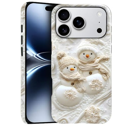 Compatible with iPhone 17 Pro,Anti-Scratch Glossy Case Cover,Christmas Snowman - color: Christmas Snowman, size: IPhone 17 Pro