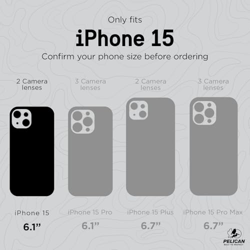 Pelican Shield Series - iPhone 13/14 Case 6.1" [Compatible with MagSafe] [21ft Military Grade Drop Protection] Rugged, Magnetic Charging Phone Case Cover with Belt Clip Holster Kickstand - Black - color: Shield Black, size: iPhone 13/14