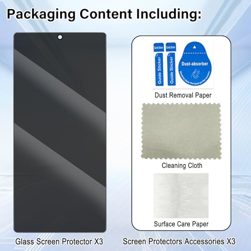 Screen Protector for Samsung Galaxy S25 Ultra 3 Pack | Privacy Tempered - color: Galaxy S25 Ultra
