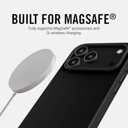 Ridge Case Compatible with iPhone 17 PRO - Compatible with MAGSAFE & Wireless Charging, Aluminum Control Buttons, Dual-Layer Construction, TPU Bumper with Drop Protection (Matte Black) - color: Matte Black, size: iPhone 17 Pro