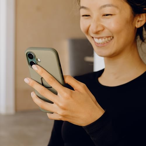 Peak Design Mobile Everyday Phone Case for iPhone 16 Plus, Sage, Slim Profile, Drop Protection, Weatherproof Fabric Shell, SlimLink Connects to Mobile Mounts & Gear - color: Sage