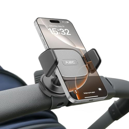 A2C Hand-Free Stroller Phone Holder, Adjustable Strap Fits 0.5-1.5 inches Handlebars, Universal Phone Mount for Gym Equipment,Treadmill, Peloton Exercise Bikes, Compatible with 4.7-6.9" Smartphones