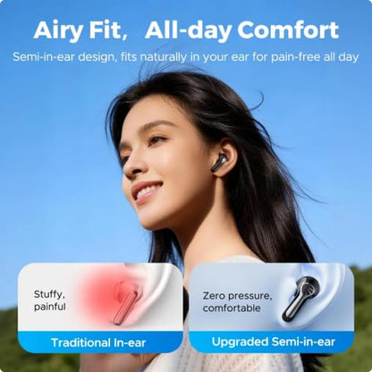 SoundPEATS Air6 HS LDAC Hi-Res Wireless Earbuds, Bluetooth 6.0, 13mm Driver - color: Black
