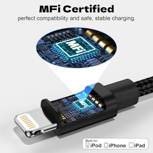 2 Pack Short iPhone Charger 1ft, USB Lightning Cable 1 Foot for iPhone 14-5 - size: 1 FT