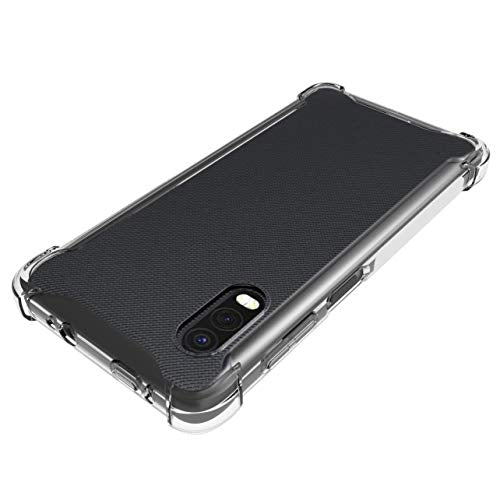 USTIYA Case for Samsung Galaxy XCover Pro Clear TPU Four Corners Protective Cover Transparent Soft funda