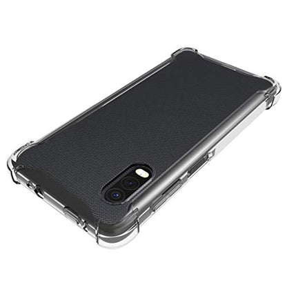 USTIYA Case for Samsung Galaxy XCover Pro Clear TPU Four Corners Protective Cover Transparent Soft funda