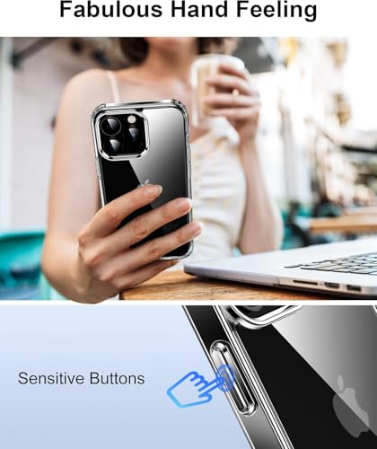 Compatible with iPhone 15 Case Clear Military-Grade Shockproof High-Transparency Scratch-Resistant and Anti-Yellowing Acrylic for iPhone 15 - size: iPhone 15
