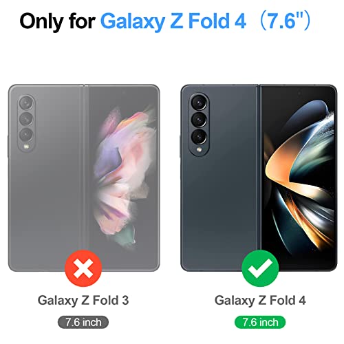 Shieldtop Compatible with Samsung Galaxy Z Fold 4 Wallet Case with Card Holder,Women Man RFID Blocking PU Leather Flip Shockproof Protective Cover Credit Card Holder Slots Kickstand,Dark Blue - color: Dark Blue, size: Samsung Galaxy Z Fold 4