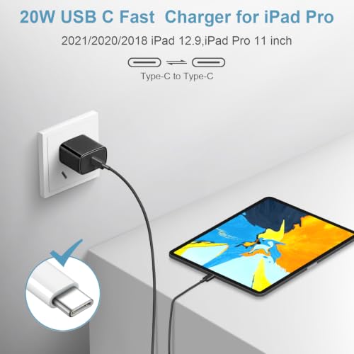 iPhone 17 16 15 Charger Fast Charging 3 Pack USB C Charger Block - color: Black, size: 6FT