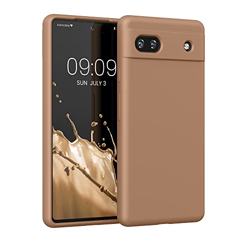 kwmobile Case Compatible with Google Pixel 6a Case - TPU Silicone Phone Cover with Soft Finish - Cappuccino - color: Cappuccino, size: Pixel 6a