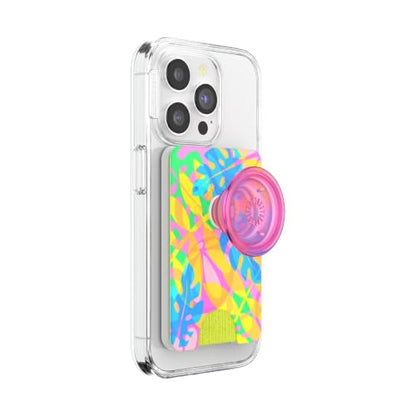 PopSockets Phone Wallet for MagSafe with Grip- Boca Palm - color: Boca Palms, style: MagSafe