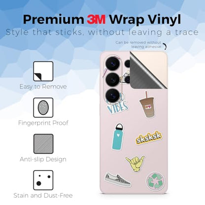 Phone Skin Compatible with Samsung Galaxy S26 Ultra - VSCO1 - Premium 3M Vinyl Protective Wrap Decal Cover - Easy to Apply | Crafted in the USA by MightySkins - color: VSCO1, size: Galaxy S26 Ultra (Back Wrap), style: Matte Finish