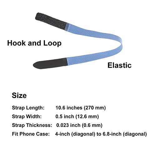 TFY Non-Slip Elastic Hand Strap Holder for Smartphones Universal 2 pcs - color: Blue