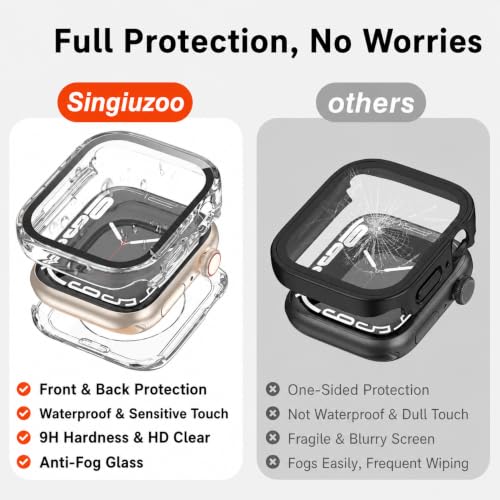 2-Pack Waterproof Case for 40mm Apple Watch SE 3/2/1 Series 6/5/4 - color: Clear/Clear, size: 40mm(SE3/SE2/SE/6/5/4)