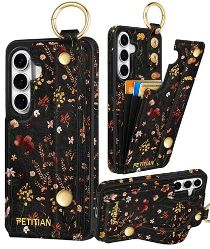 Petitian for Samsung Galaxy S26 Wallet Case, Growing Flower - color: Grow Flower, size: Samsung Galaxy S26
