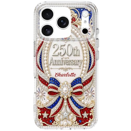 USA 250th Anniversary, Personalized Clear Phone Case, Gift for Patriots