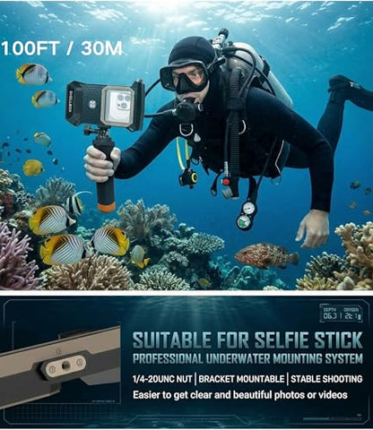 Gen 5th Diving Phone Case for iPhone 17 16 15 14 13 12 11 Pro Max Galaxy S25 S24 S23 Ultra, [98ft/30m] Waterproof Shellbox Underwater Camera Housing, Professional for Scuba Snorkeling (Gray) - color: 5th Gray