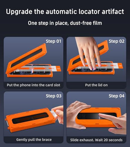 3-PACK for iPhone 17 Pro Max Privacy Screen Protector, 28°Anti Spy,Auto Alignment Kit, 9H+ Tempered Glass, 9X Military Grade Shatterproof, Case Friendly | 28° Anti Spy Tempered Glass, Flawless Fit Kit, 9H Hardness Military Grade Shatterproof, Case Friendl