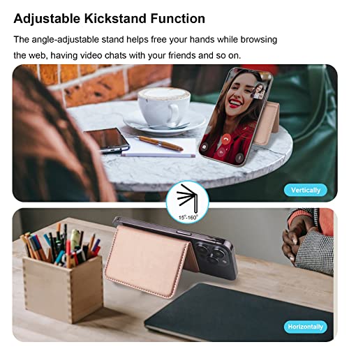 Bocasal for MagSafe Card Wallet for iPhone, Rose Gold - color: Rose Gold