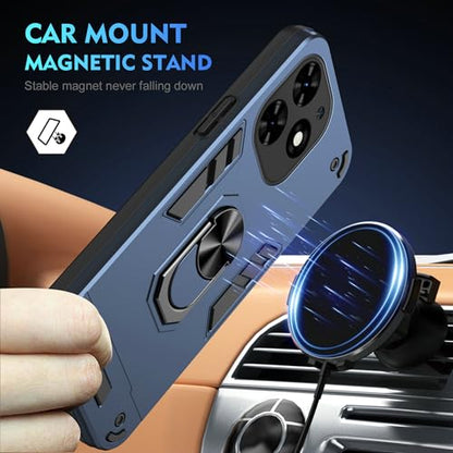 for Infinix Smart 8 X6525 Case,Compatible with Tecno Spark Go 2024 BG6 case Spark 20 KJ5/20C BG7 Case/Infinix Hot 40i X6528B Phone Case Cover Blue - color: HY-GZS-blue, size: Infinix Smart 8