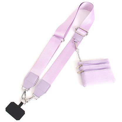 Clip and Go Strap for Phone with Wallet Crossbody - color: Sweet Purple