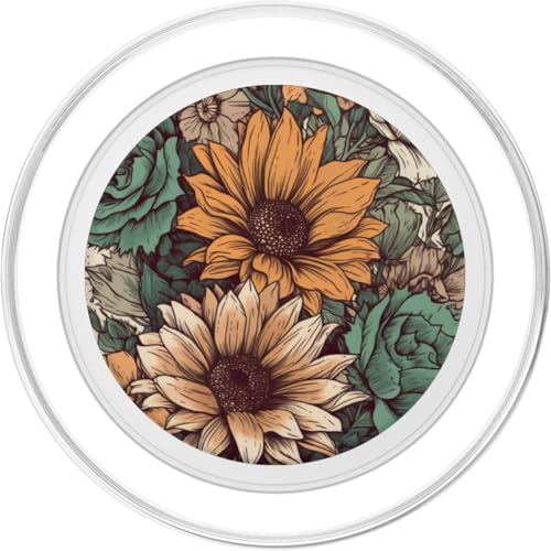 Western Boho Leopard Sunflowers Cactus Rodeo Cowgirl Girl PopSockets PopGrip for MagSafe - style: Magnetic PopGrip